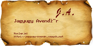 Jagyugy Avenár névjegykártya